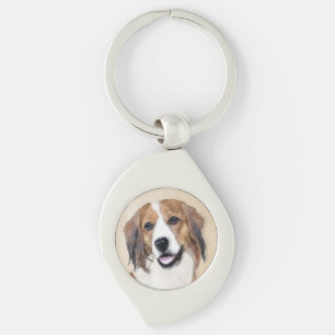 Nederlandse Kooikerhondje絵画ズ – Dog Art キーホルダー