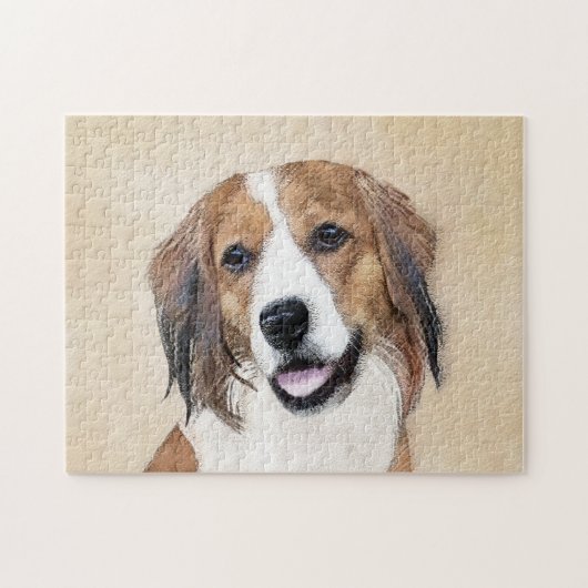 Nederlandse Kooikerhondje絵画ズ – Dog Art ジグソーパズル (横)