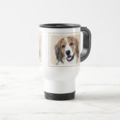 Nederlandse Kooikerhondje絵画ズ – Dog Art トラベルマグ (正面右)