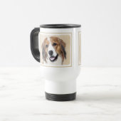 Nederlandse Kooikerhondje絵画ズ – Dog Art トラベルマグ (正面左)