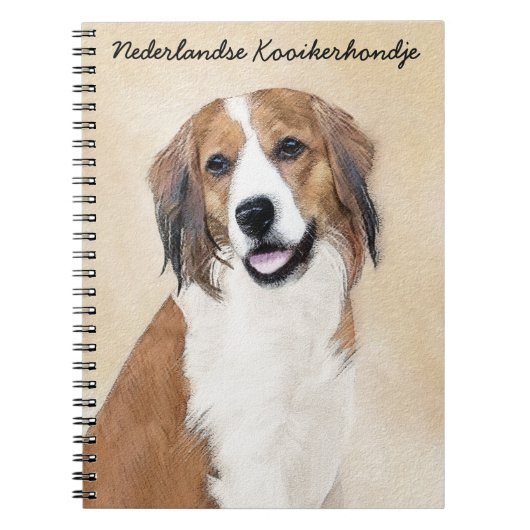 Nederlandse Kooikerhondje絵画ズ – Dog Art ノートブック (正面)