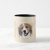 Nederlandse Kooikerhondje絵画ズ – Dog Art マグカップ (中央)