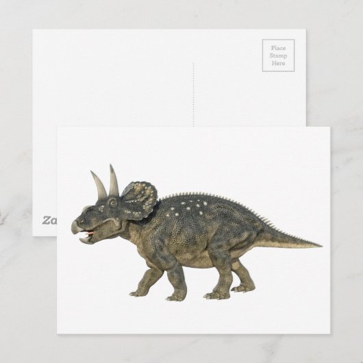 Nedoceratops恐竜走の恐竜 ポストカード (正面/裏面)