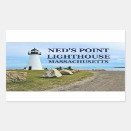 Ned's Point Light house, Massachusetts Stickers 長方形シール