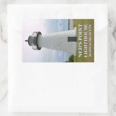 Ned's Point Light house, Massachusetts Stickers 長方形シール (バッグ)