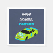 Need 4スピードレースカーボーイズ4th誕生日パーティー スタンダードカクテルナプキン (正面)