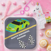 Need 4スピードレースカーボーイズ4th誕生日パーティー ペーパープレート (パーティー)