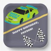 Need 4スピードレースカーボーイズ4th誕生日パーティー ペーパープレート (正面)