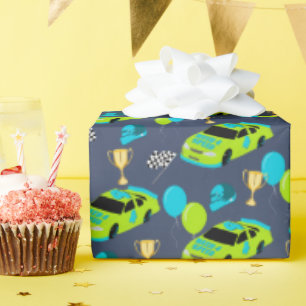 Need 4スピードレースカーボーイズ4th誕生日パーティー ラッピングペーパー