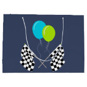 Need 4スピードレースカーボーイズ4th誕生日パーティー ラージペーパーバッグ (裏面)