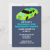 Need 4スピードレースカーボーイズ4th誕生日パーティー 招待状 (正面)