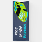 Need 4スピードレースカーボーイズ4th誕生日パーティー 横断幕 (縦)