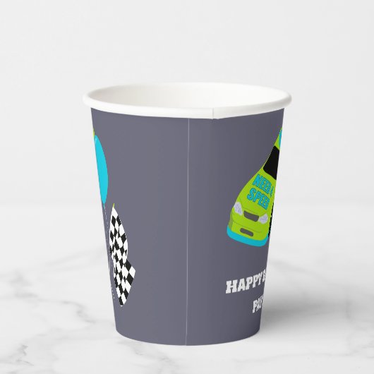 Need 4スピードレースカーボーイズ4th誕生日パーティー 紙コップ (右)