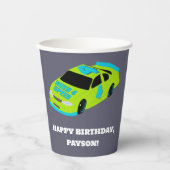 Need 4スピードレースカーボーイズ4th誕生日パーティー 紙コップ (正面)