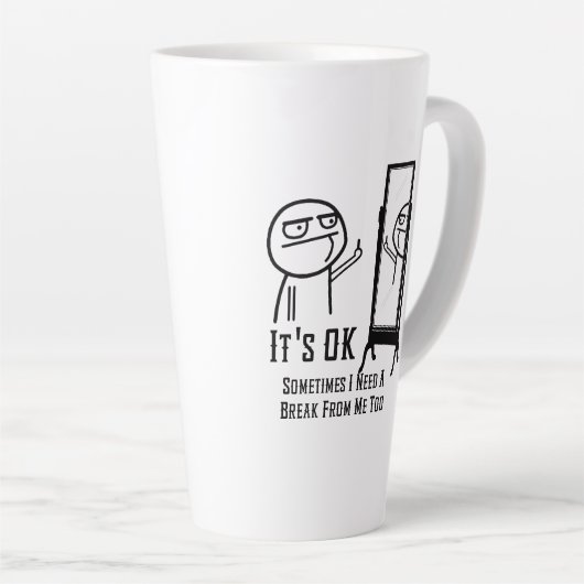 Need a Break カフェラテマグ (右アングル)