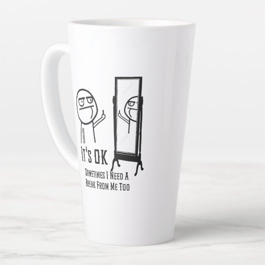 Need a Break カフェラテマグ (左アングル)