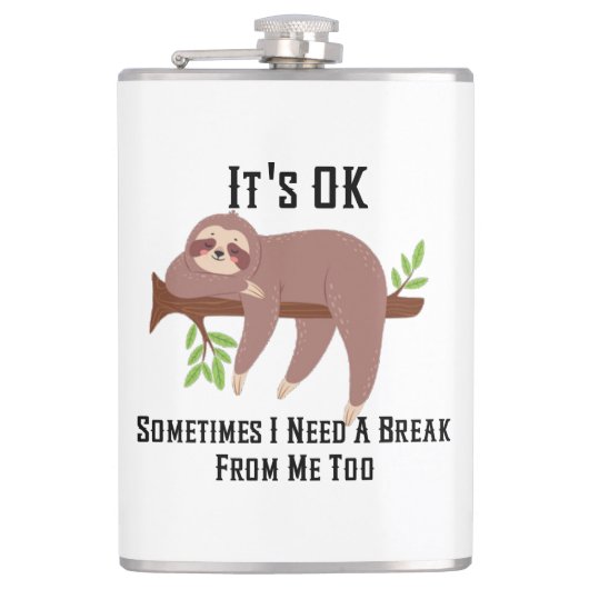 Need a Break Sloth フラスク (正面)