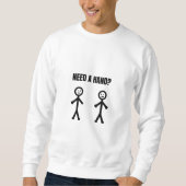 Need a Hand Stickmanミーム スウェットシャツ (正面)