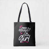 Need A House I'M Your Girl 実在 Estate鍵 トートバッグ (正面)