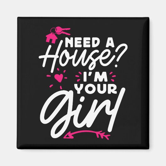 Need A House I'M Your Girl 実在 Estate鍵 マグネット (正面)