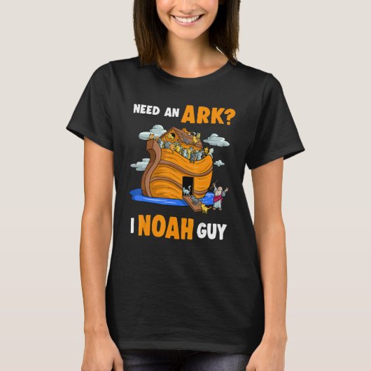 Need an Ark I Noah Guy Cat子猫クリスチャン・プンフー Tシャツ (正面)