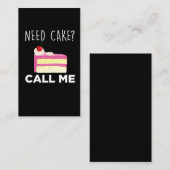 『Need Cake Calle Me Pastry おもしろいベーカリーユーモア』 名刺 (正面/裏面)