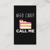 『Need Cake Calle Me Pastry おもしろいベーカリーユーモア』 名刺 (正面)