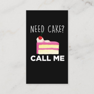 『Need Cake Calle Me Pastry おもしろいベーカリーユーモア』 名刺