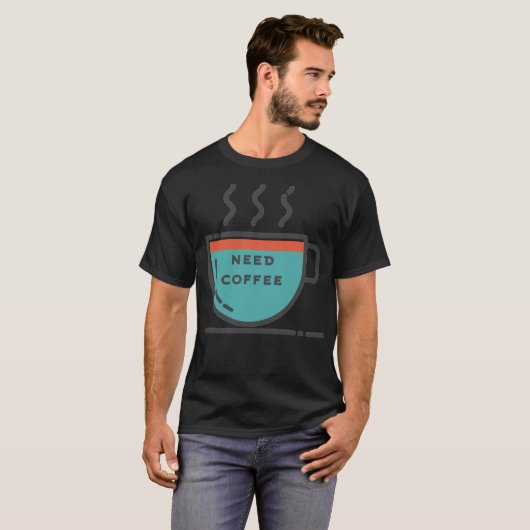 Need coffee coffee bean coffee junkie tシャツ (正面フル)
