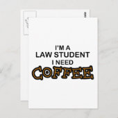 Need Coffee - Law Student ポストカード (正面/裏面)