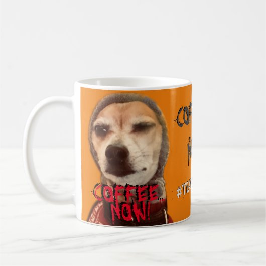 Need COFFEE NOW! Carlos B. Dog Coffee Mug コーヒーマグカップ (左)