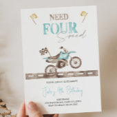 NEED FOUR Speedダートバイク誕生日招待状 招待状