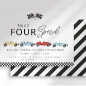 Need Four Speed 4歳の誕生日招待状 招待状