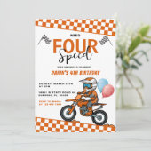 Need Four Speed Bike Racing Boy 4th Birthday 招待状 (スタンド正面)