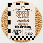 Need Four Speed Boy 4th誕生日パーティー 招待状
