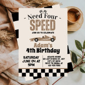 Need Four Speed Boy 4th誕生日パーティー 招待状