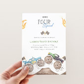 Need Four Speed Boys Monster Truck 4th Birthday 招待状