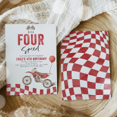 Need Four Speed Dirt Bike Boy 4th Birthdayパーティー 招待状