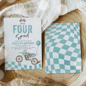 Need Four Speed Dirt Bike Boy 4th Birthdayパーティー 招待状