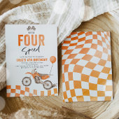 Need Four Speed Dirt Bike Boy 4th Birthdayパーティー 招待状