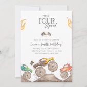 Need Four Speed Monster Truck 4th Birthday Bash 招待状 (正面)