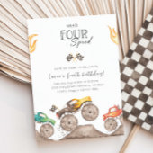 Need Four Speed Monster Truck 4th Birthday Bash 招待状