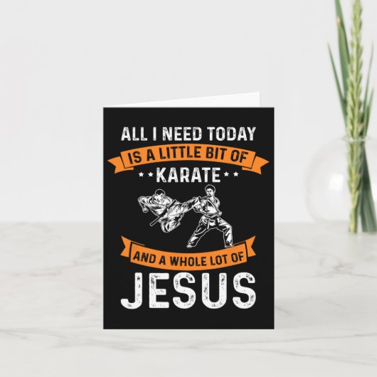 Need Karate Jesus Christian God Love Sports Fighti カード (正面)