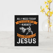 Need Karate Jesus Christian God Love Sports Fighti カード (黄色い花)