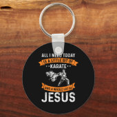 Need Karate Jesus Christian God Love Sports Fighti キーホルダー (正面)