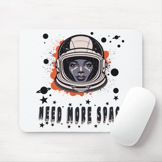 Need More Space Mouse Pad – Fun Cosmic Desk Access マウスパッド (マウス)
