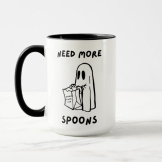 'Need More Spoons' Chronic Illness Humor Mug マグカップ
