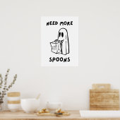 'Need More Spoons' Funny Invisible Illness Print ポスター (キッチン)