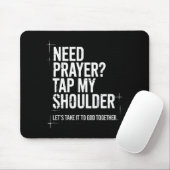 Need Prayer Tap My Shoulder Bible Verse Christian  マウスパッド (マウス)