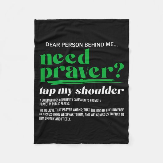 Need Prayer Tap My Shoulder Christian Men Women (o フリースブランケット (正面)